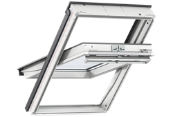 Image for VELUX White Painted GGL PK25 2066 Triple Glazed Centre Pivot Roof Window 94x55cm