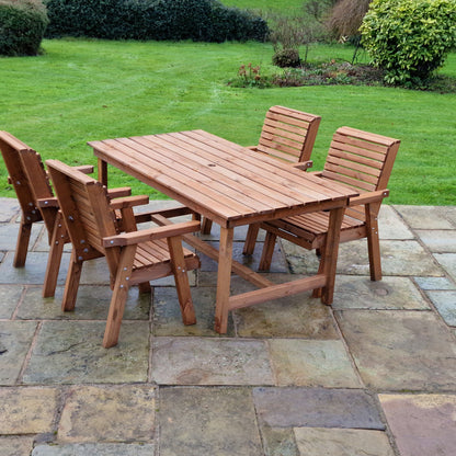 Churnet Valley 4 Seat Table Set (4 Chairs) 179.5cm Table