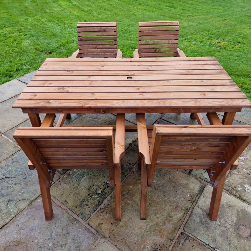 Churnet Valley 4 Seat Table Set (4 Chairs) 179.5cm Table