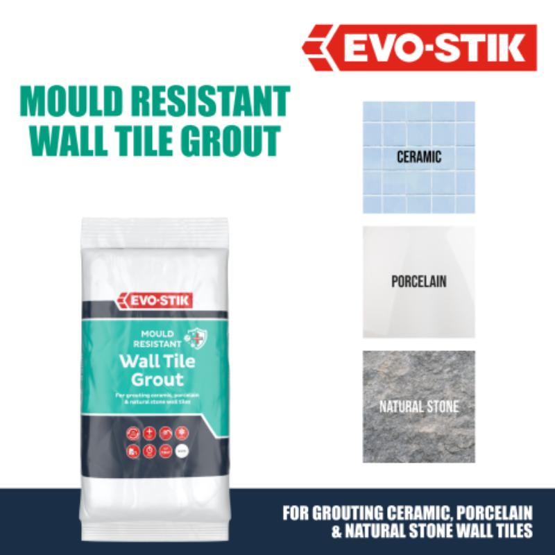 Evo-Stik Wall Tile Grout - Mould Resistant (White)