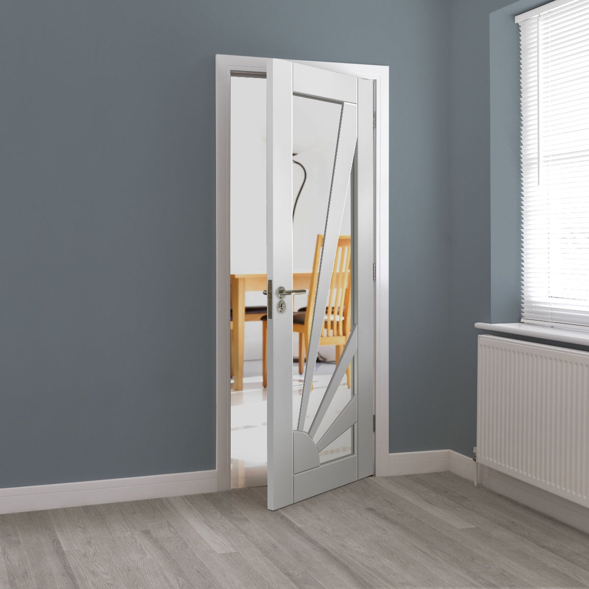 Image for JB Kind White Primed Aurora Glazed Door