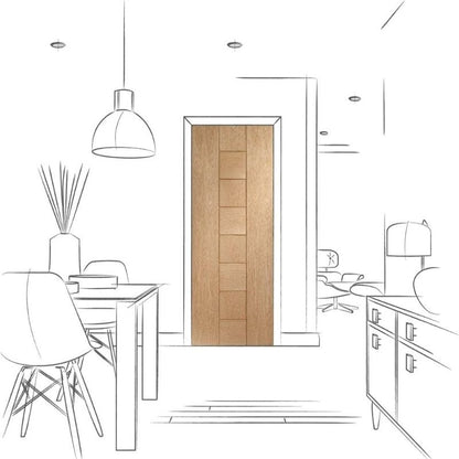 Image for XL Joinery Messina Internal Oak Door 1981 x 686 x 35mm (27")