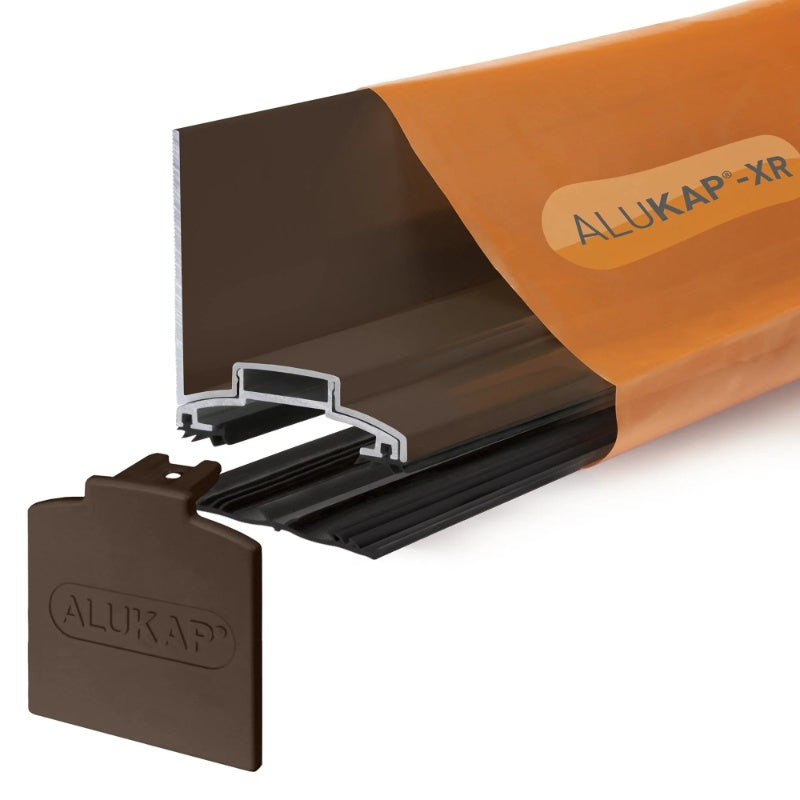 Alukap-XR 60mm Aluminium Wall Bar with Rafter Gasket and End Cap - All Lengths