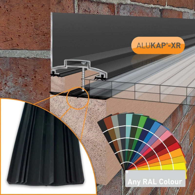 Alukap-XR 60mm Wall Bar 3.0m with Rafter Gasket and End Cap - All Colours