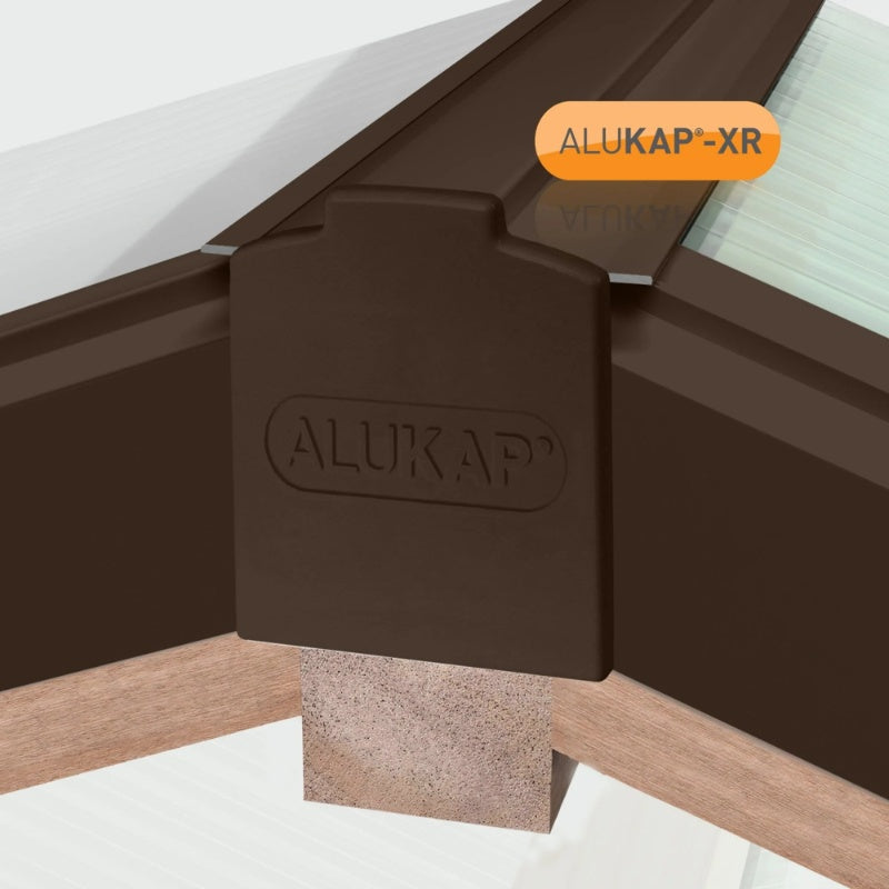 Alukap-XR Aluminium Hip Bar with Rafter Gasket and End Cap - All Lengths