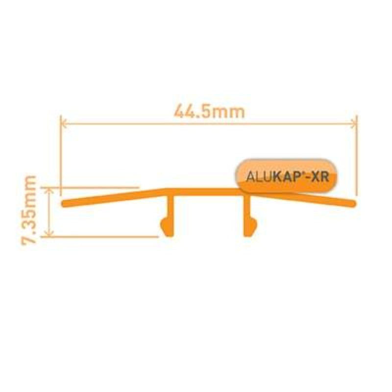 Alukap-XR Ridge Channel Snap Cover 6m White