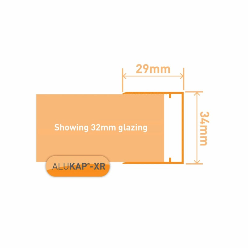 Alukap-XR 32mm Aluminium C Section 4m