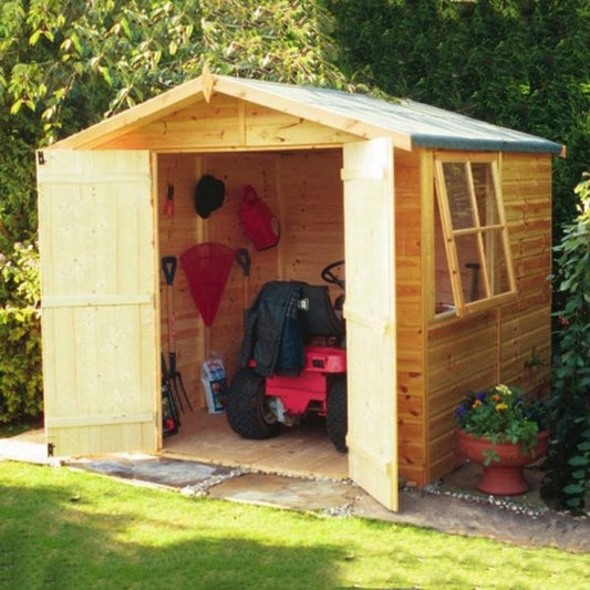 Shire Alderney Shiplap Double Door Apex Shed - w/ Window