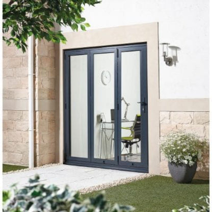 LPD ALuvu Anthracite Grey Folding Sliding External Door (3 Fold Left Stack) - 2095mm x 1795mm 