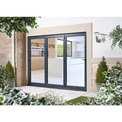 LPD ALuvu Anthracite Grey Folding Sliding External Door (3 Fold Left Stack) - 2095mm x 1795mm 