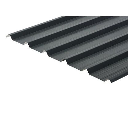 Cladco 32/1000 Box Profile PVC Plastisol Coated 0.7mm Metal Roof Sheet Anthracite - All Sizes