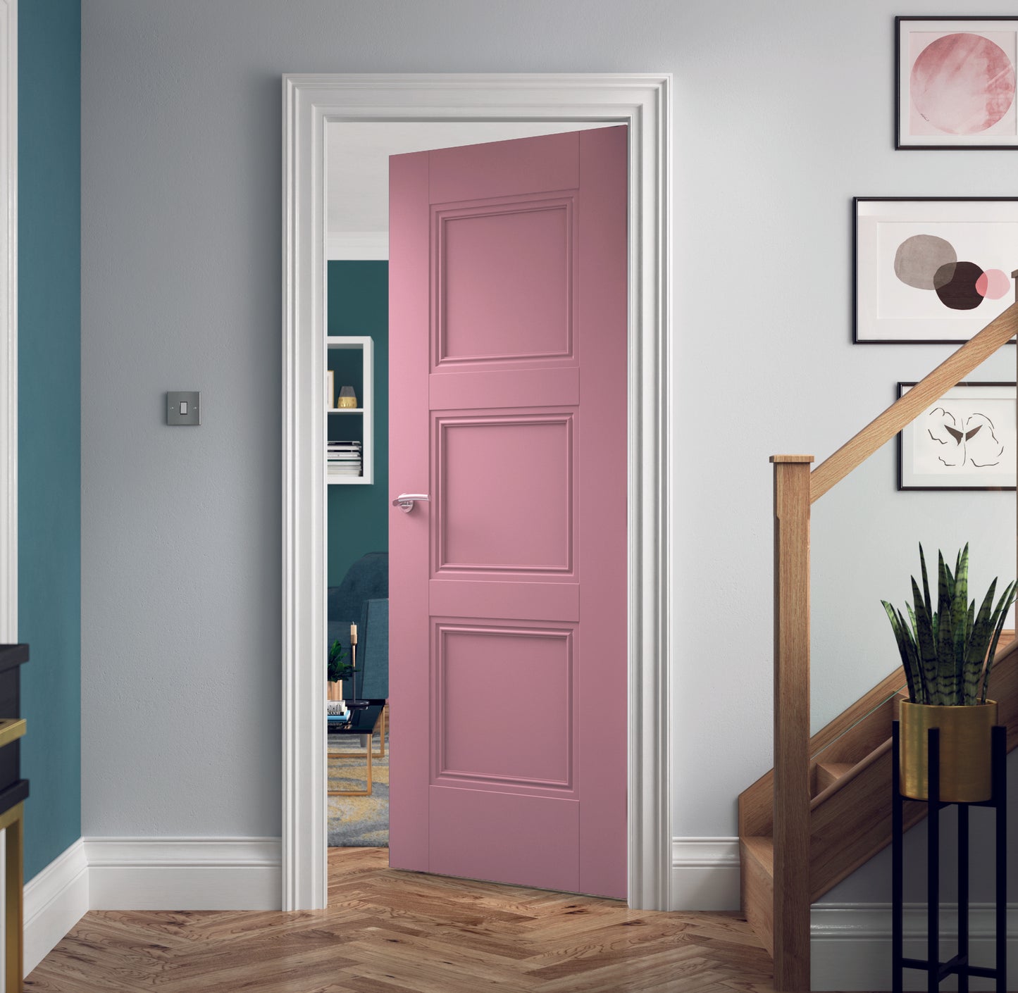 JB Kind Catton primed Internal Door -Antique Pink-1981 x 610 x 35mm