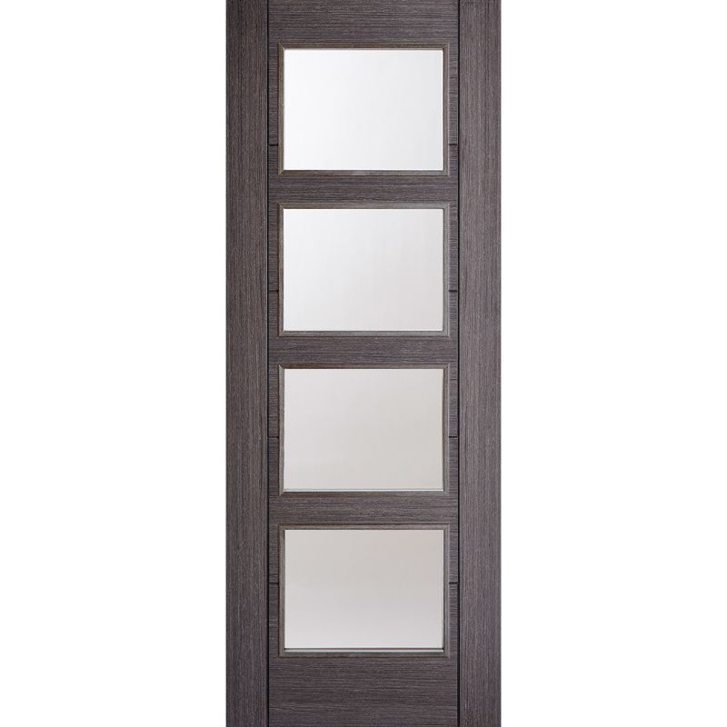 LPD Vancouver Ash Grey 4 Lite Glazed Internal Door-1981 mm x 686 mm x 35 mm