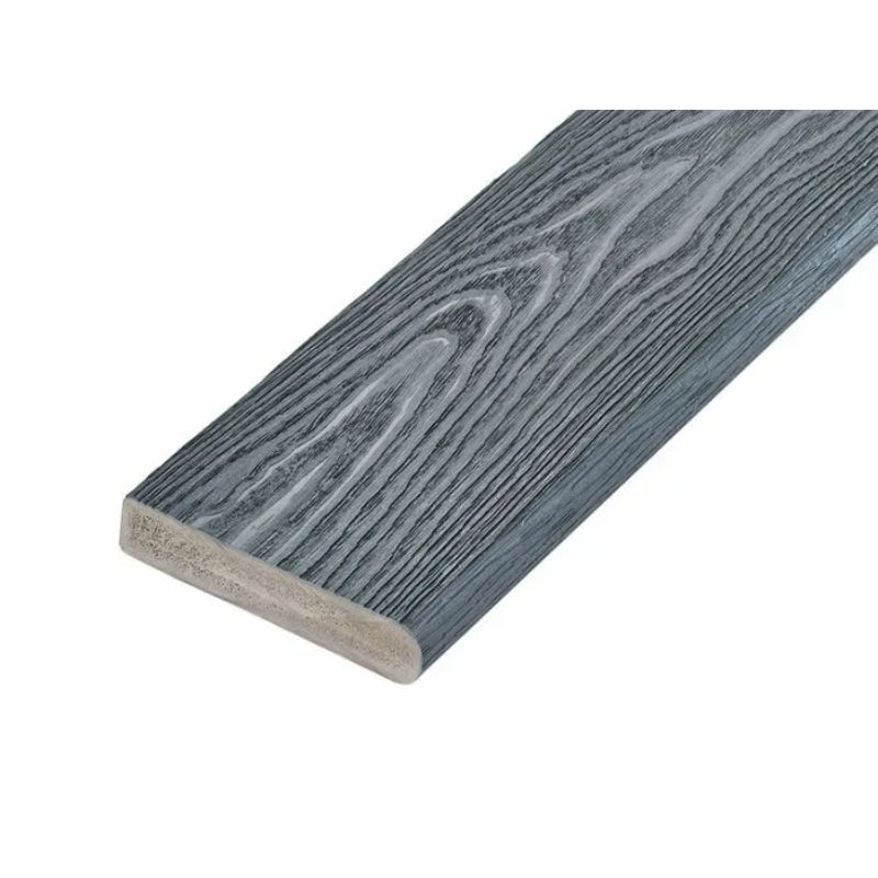 Cladco Capstock PVC-ASA Premium Woodgrain Effect Bullnose Decking Board 150mm x 32mm x 3.6m - All Colours