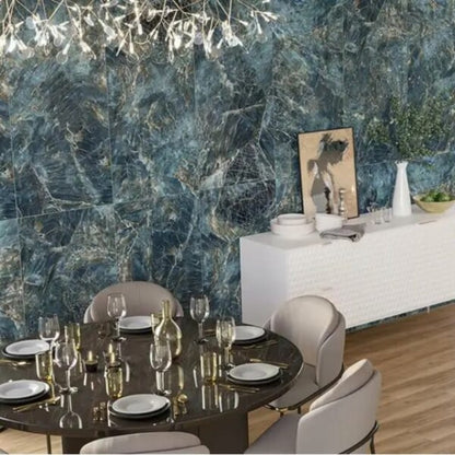 Atlantic Marble Effect 1200mm x 600mm - Gloss Blue (2 per Box)