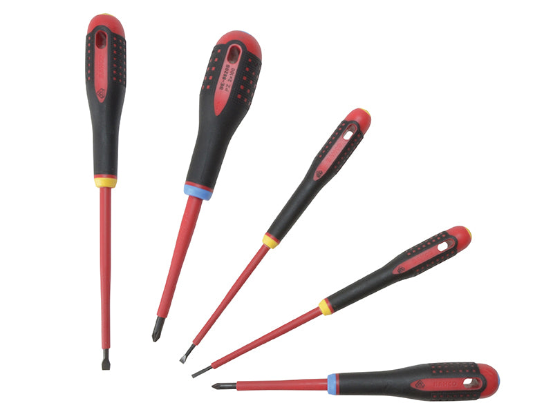 Bahco BE-9882S Insulated ERGO™ Screwdriver Set, 5 Piece SL/PH