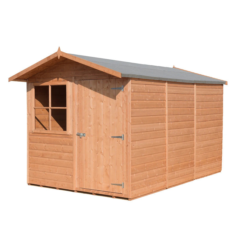 Shire Barraca Shiplap Single Door Apex Shed - w/ Window