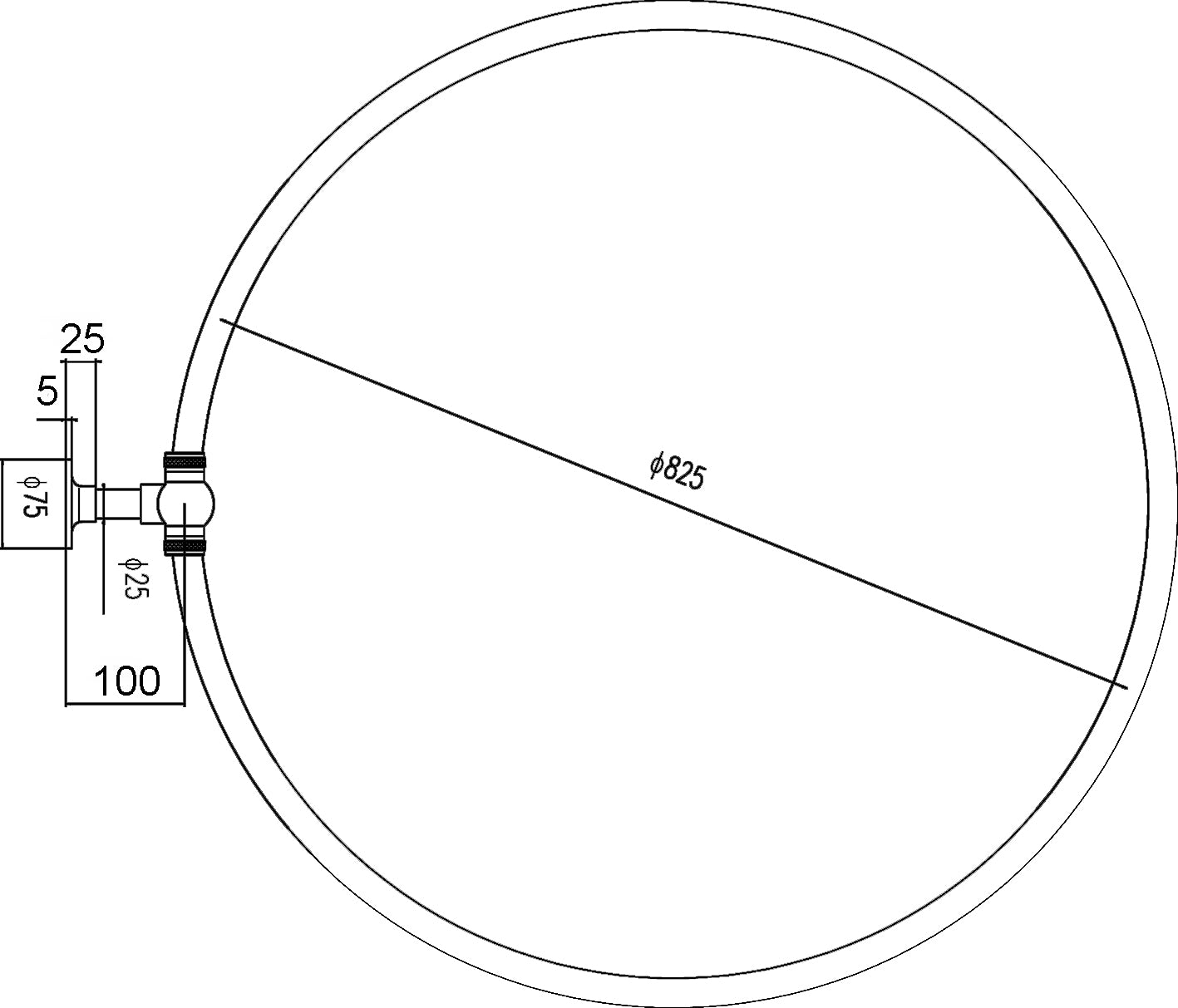 Image for Bayswater Round Traditional Shower Ring