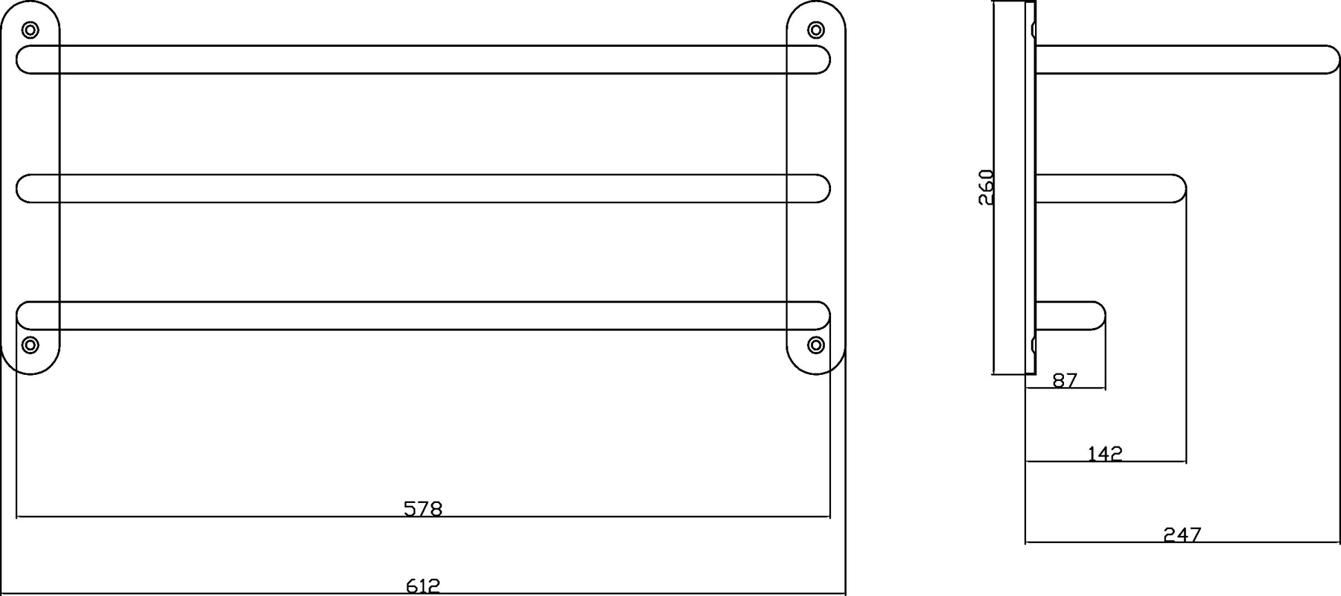 Image for Bayswater 3 Tier Towel Rack