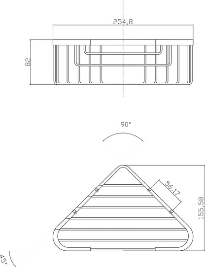 Image for Bayswater Deep Wirework Corner Basket