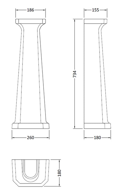 Image for Bayswater Fitzroy Comfort Height Full Pedestal