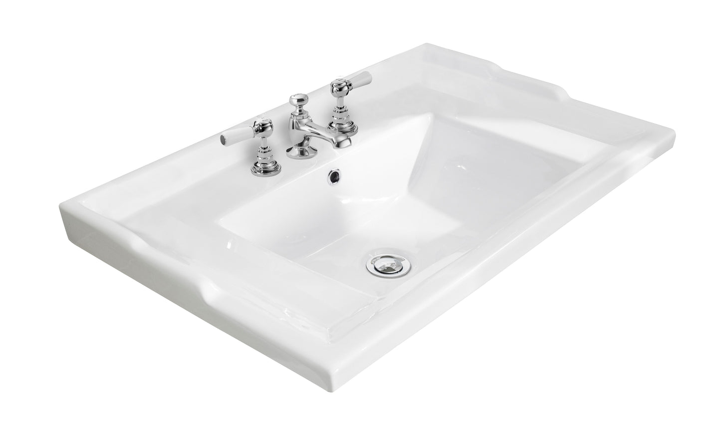 Image for Bayswater 600mm Traditional 3 Tap Hole Basin