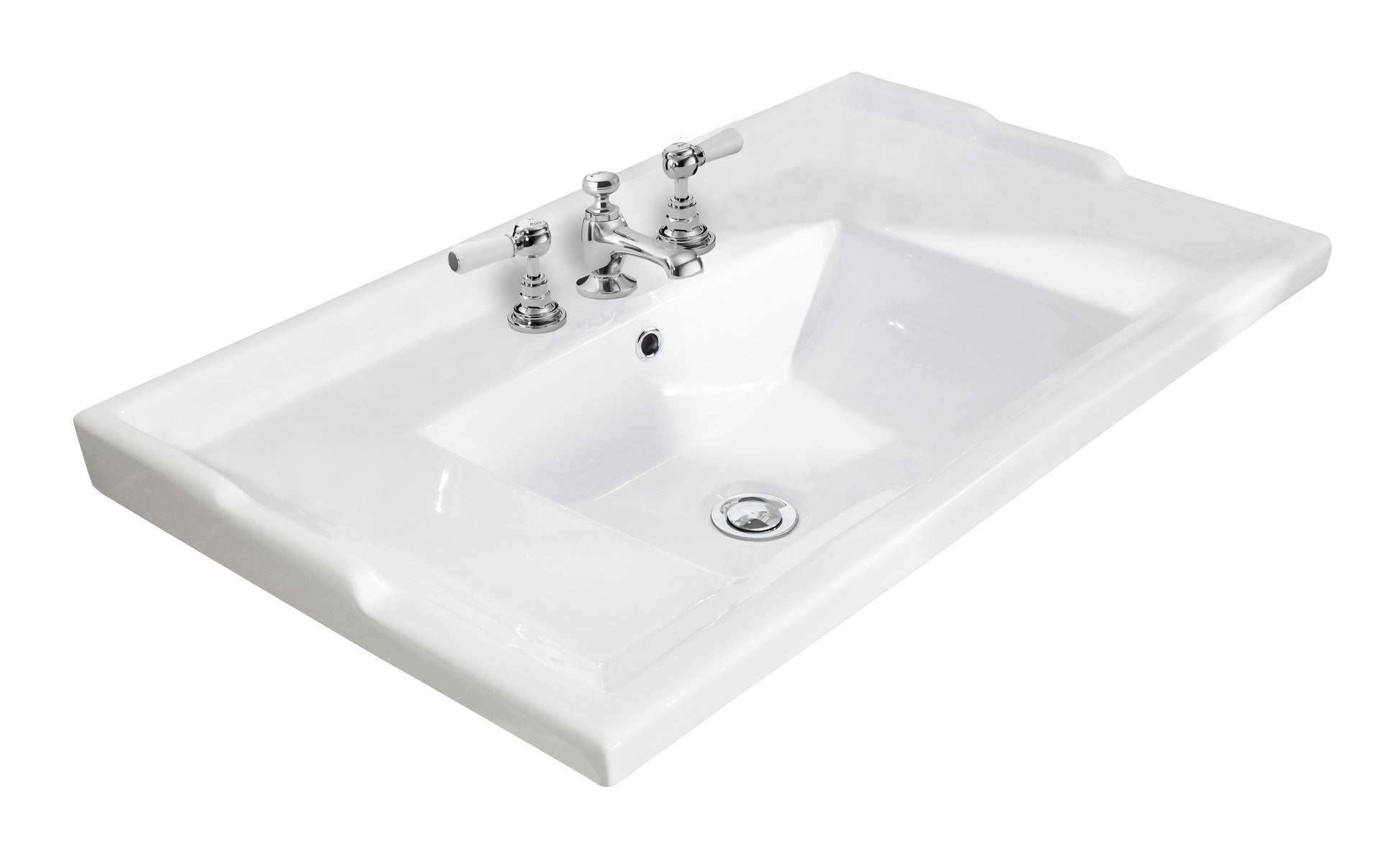 Image for Bayswater 800mm Traditional 3 Tap Hole Basin