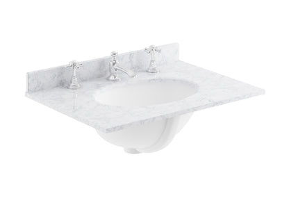 Image for Bayswater White 600mm Single Bowl 3 Tap Hole