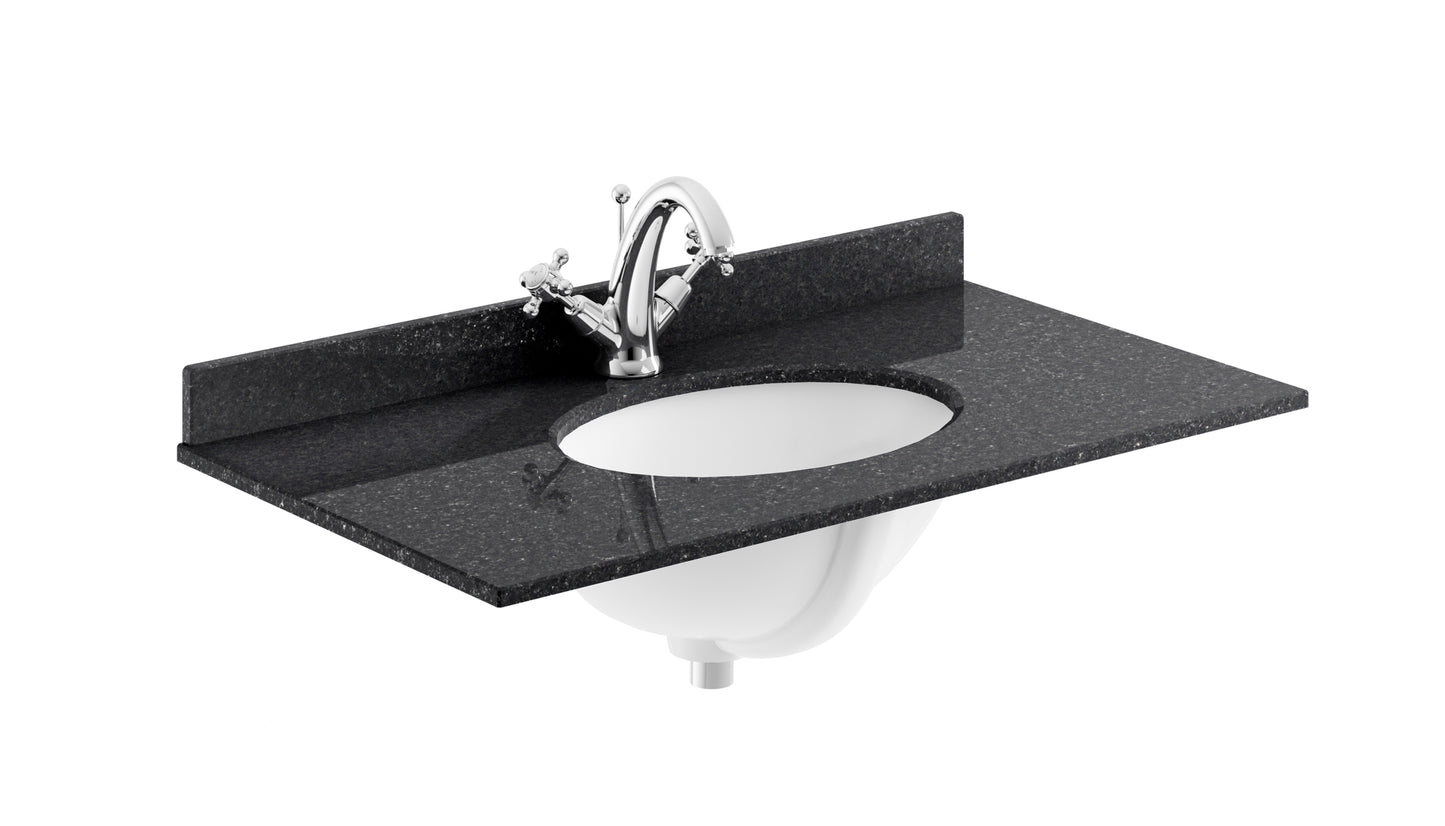 Image for Bayswater Black 800mm Single Bowl 1 Tap Hole