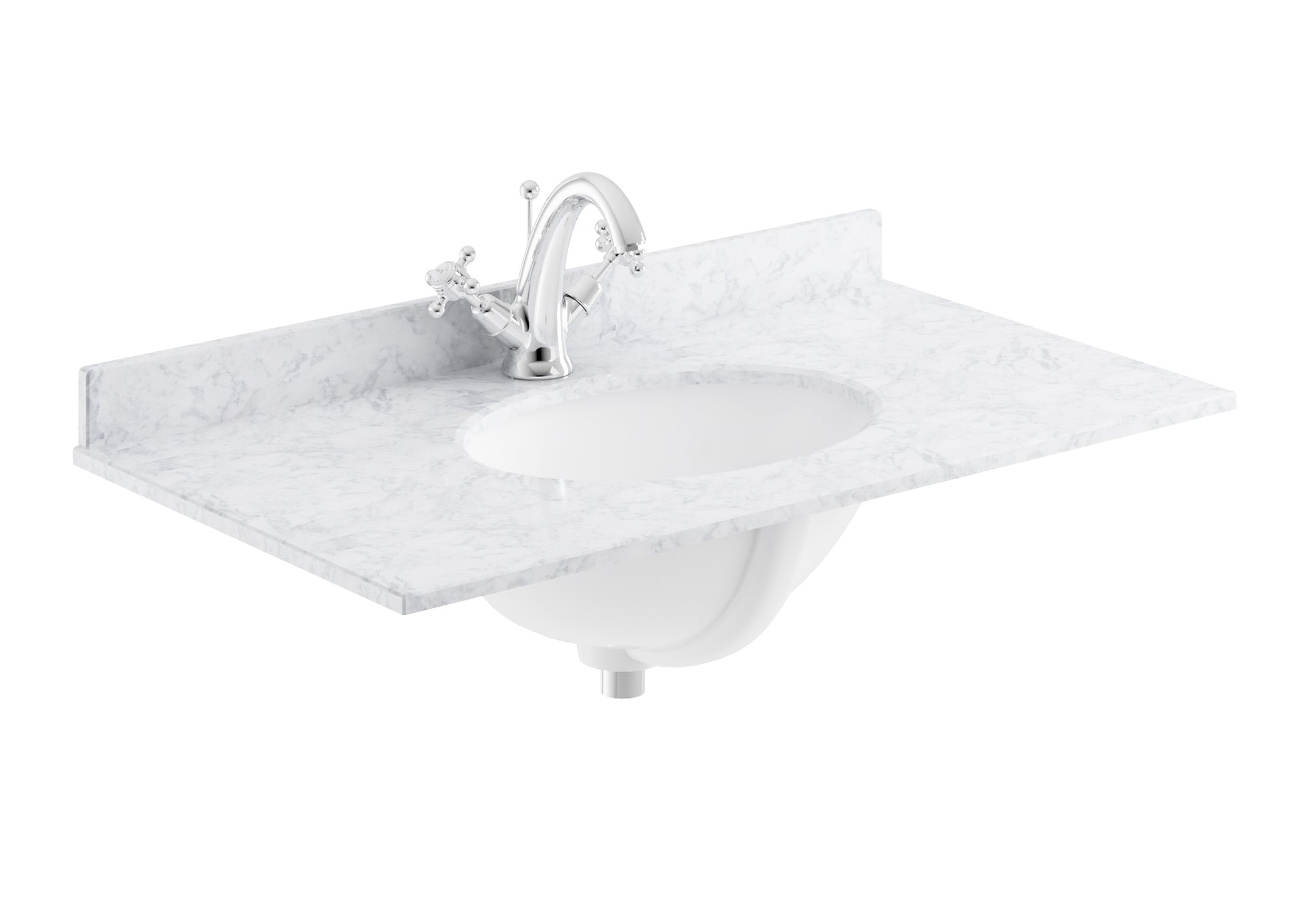 Image for Bayswater White 800mm Single Bowl 1 Tap Hole