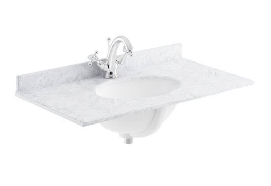 Image for Bayswater White 800mm Single Bowl 1 Tap Hole