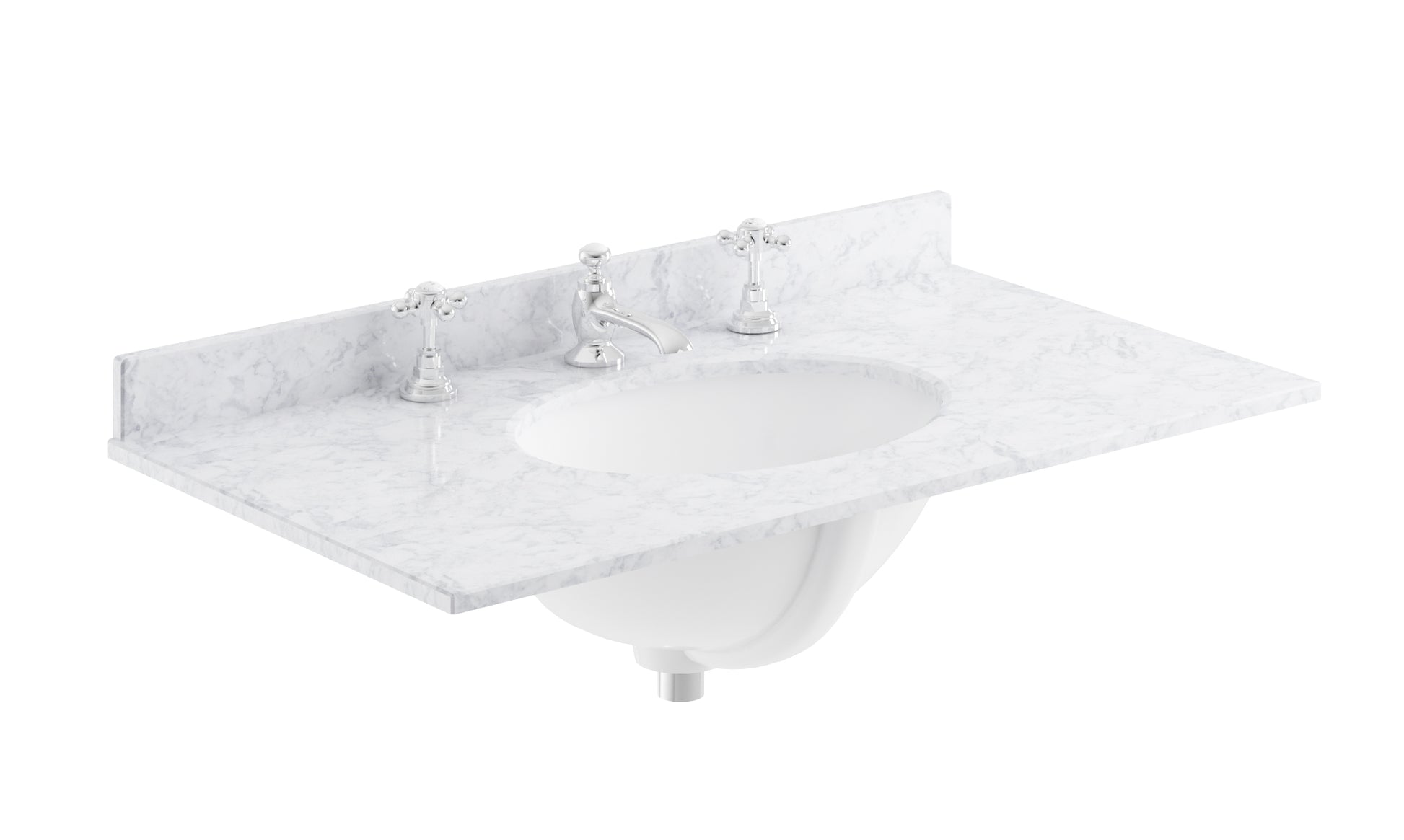 Image for Bayswater White 800mm Single Bowl 3 Tap Hole