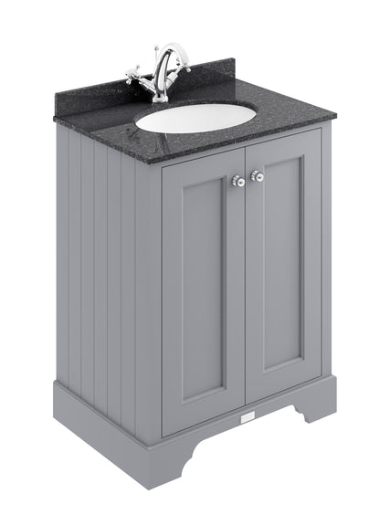 Image for Bayswater Plummett Grey 600mm 2 Door Basin Cabinet