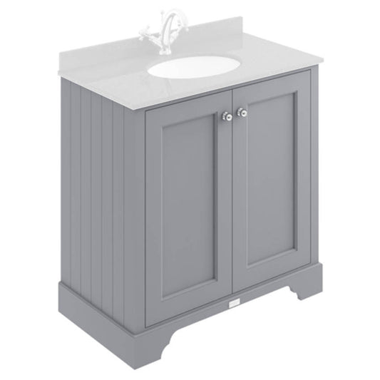 Image for Bayswater Plummett Grey 800mm 2 Door Basin Cabinet