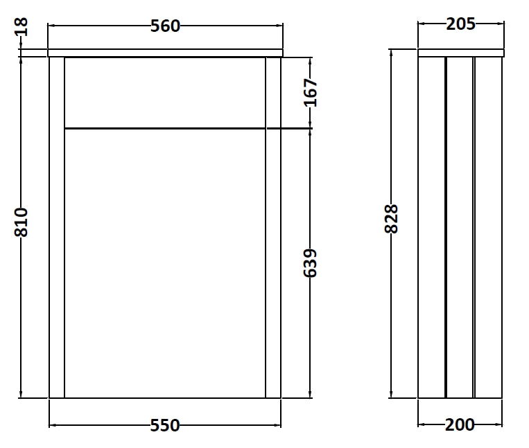 Image for Bayswater Plummett Grey 550mm WC Cabinet