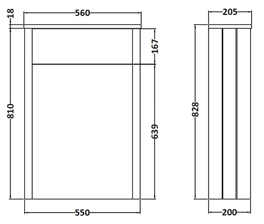 Image for Bayswater Stiffkey Blue 550mm WC Cabinet