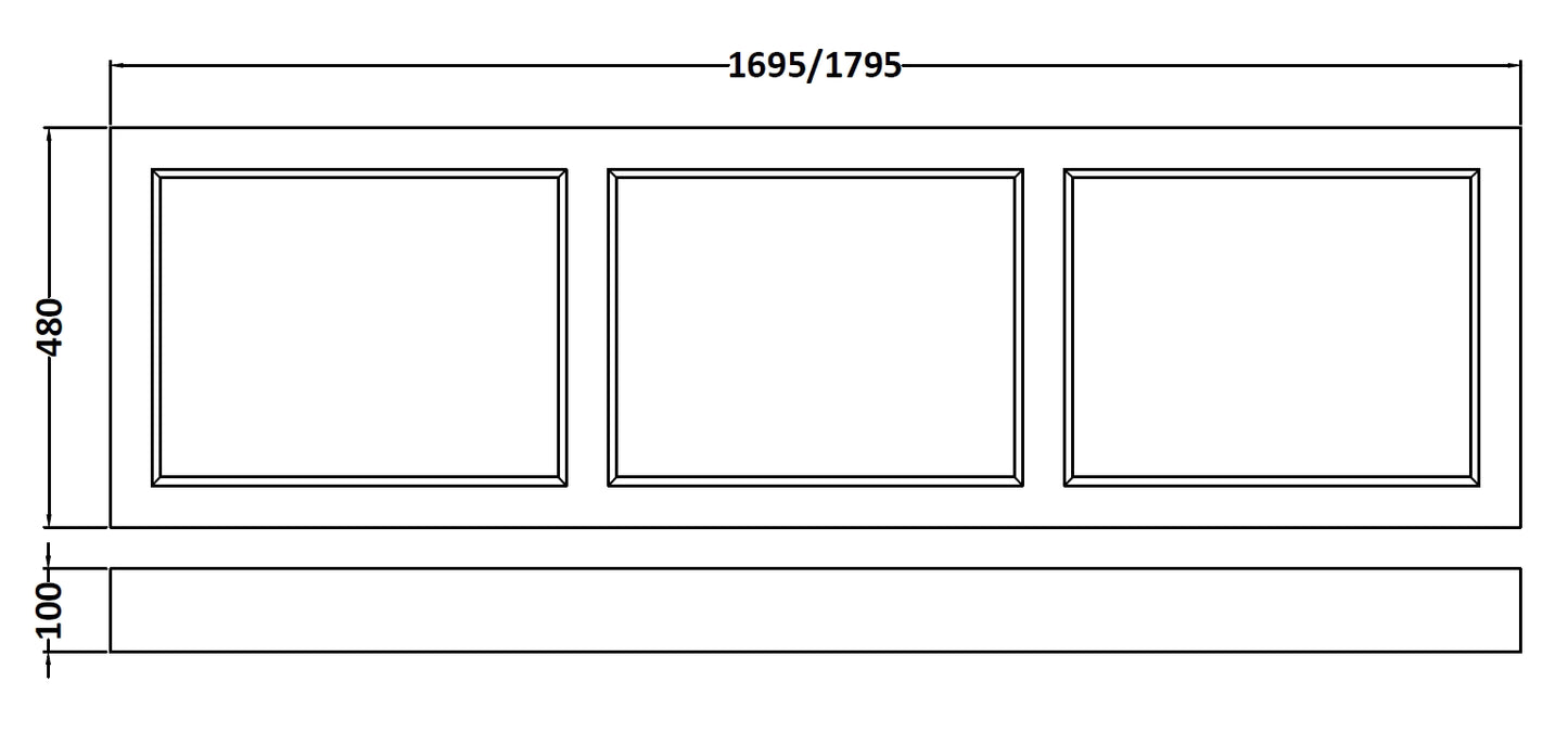 Image for Bayswater Pointing White 1700mm Bath Front Panel