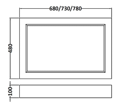 Image for Bayswater Plummett Grey 700mm Bath End Panel