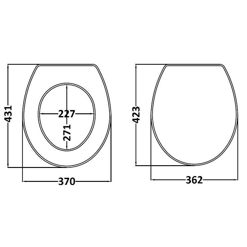 Bayswater Pointing White Fitzroy Traditional Toilet Seat