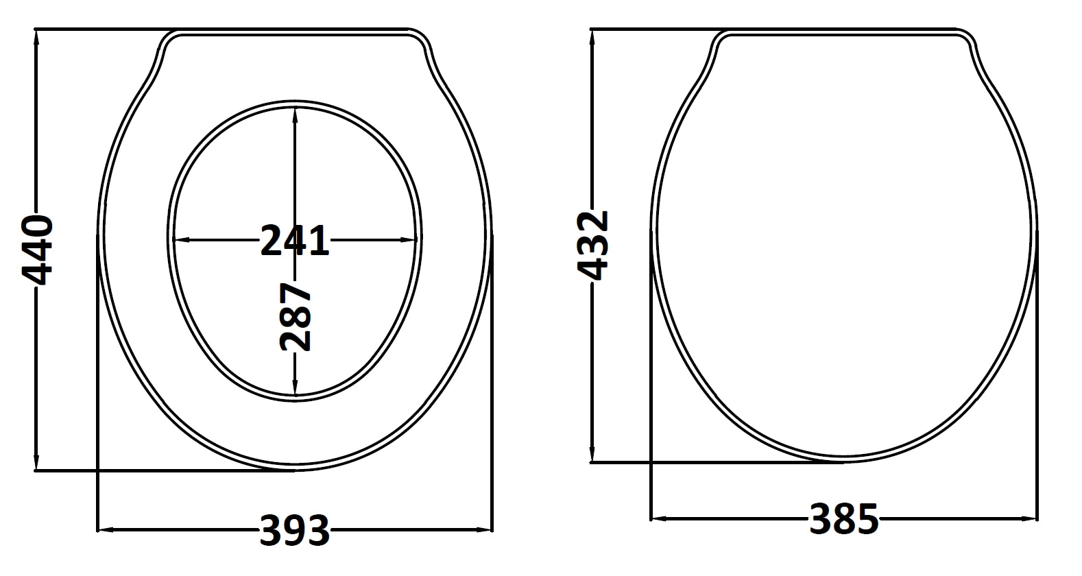 Image for Bayswater Pointing White Porchester Traditional Toilet Seat