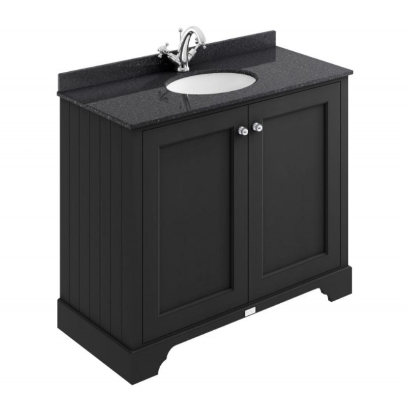 Bayswater BAYF458 1000 2 Door Basin Cabinet Matt Black