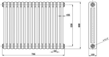 Image for Bayswater Nelson Triple Radiator 600mm x 786mm