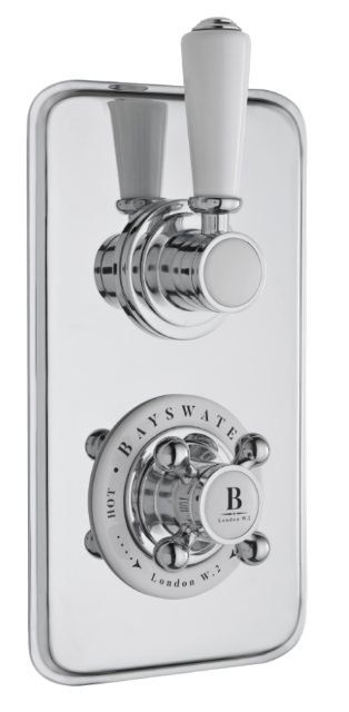 Image for Bayswater Twin Concealed Valve with Diverter