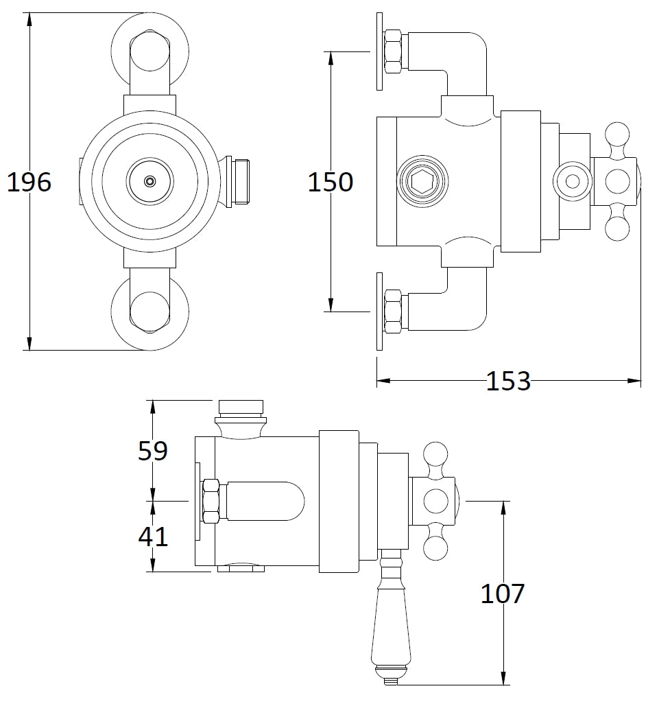 Image for Bayswater Dual Thermostatic Exposed Valve