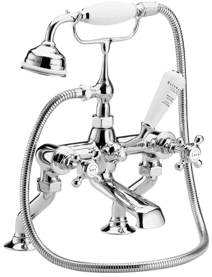 Image for Bayswater White Deck Mounted Bath Shower Mixer - BAYT104