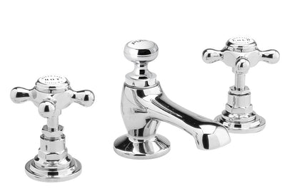 Image for Bayswater White 3 Tap Hole Deck Basin Mixer - BAYT107