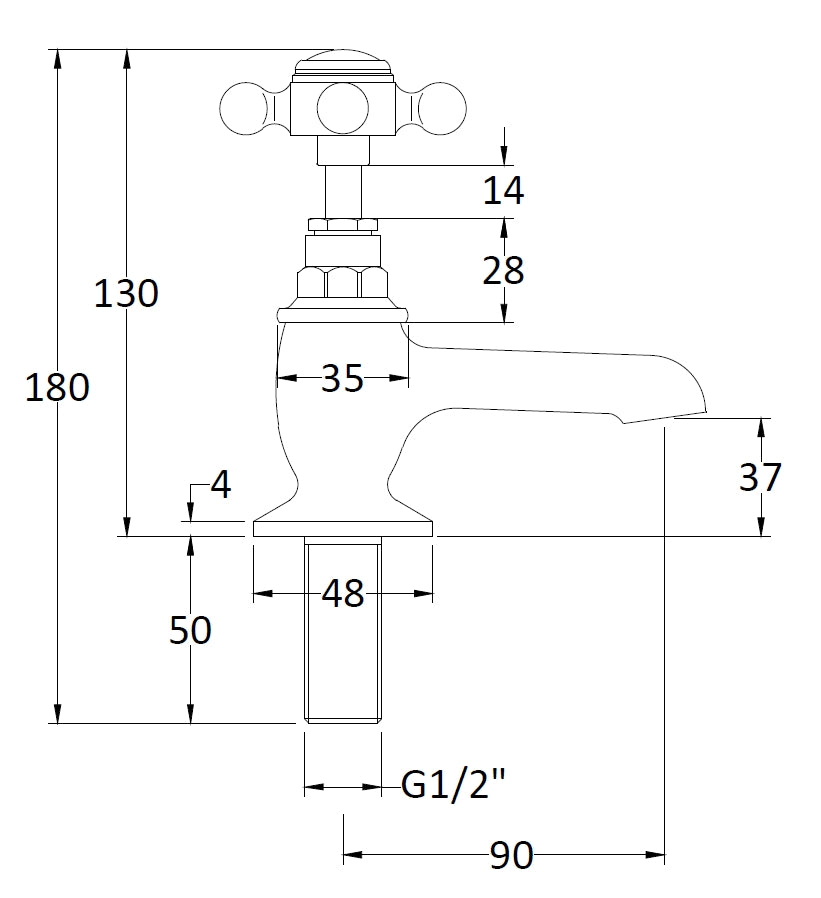 Image for Bayswater Black Basin Taps - BAYT141