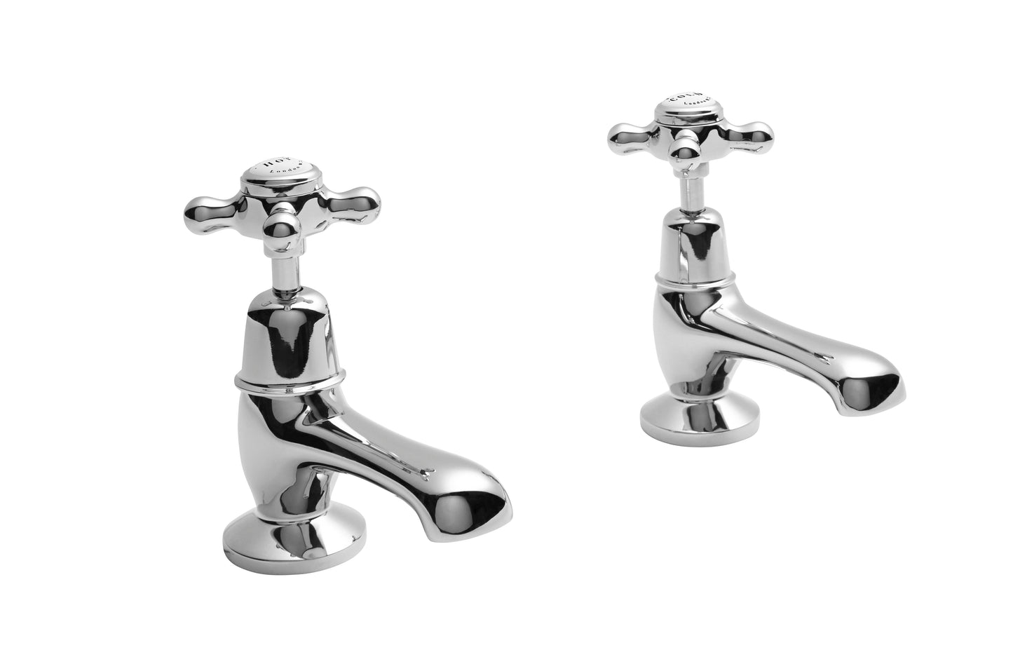 Image for Bayswater White Basin Taps - BAYT201