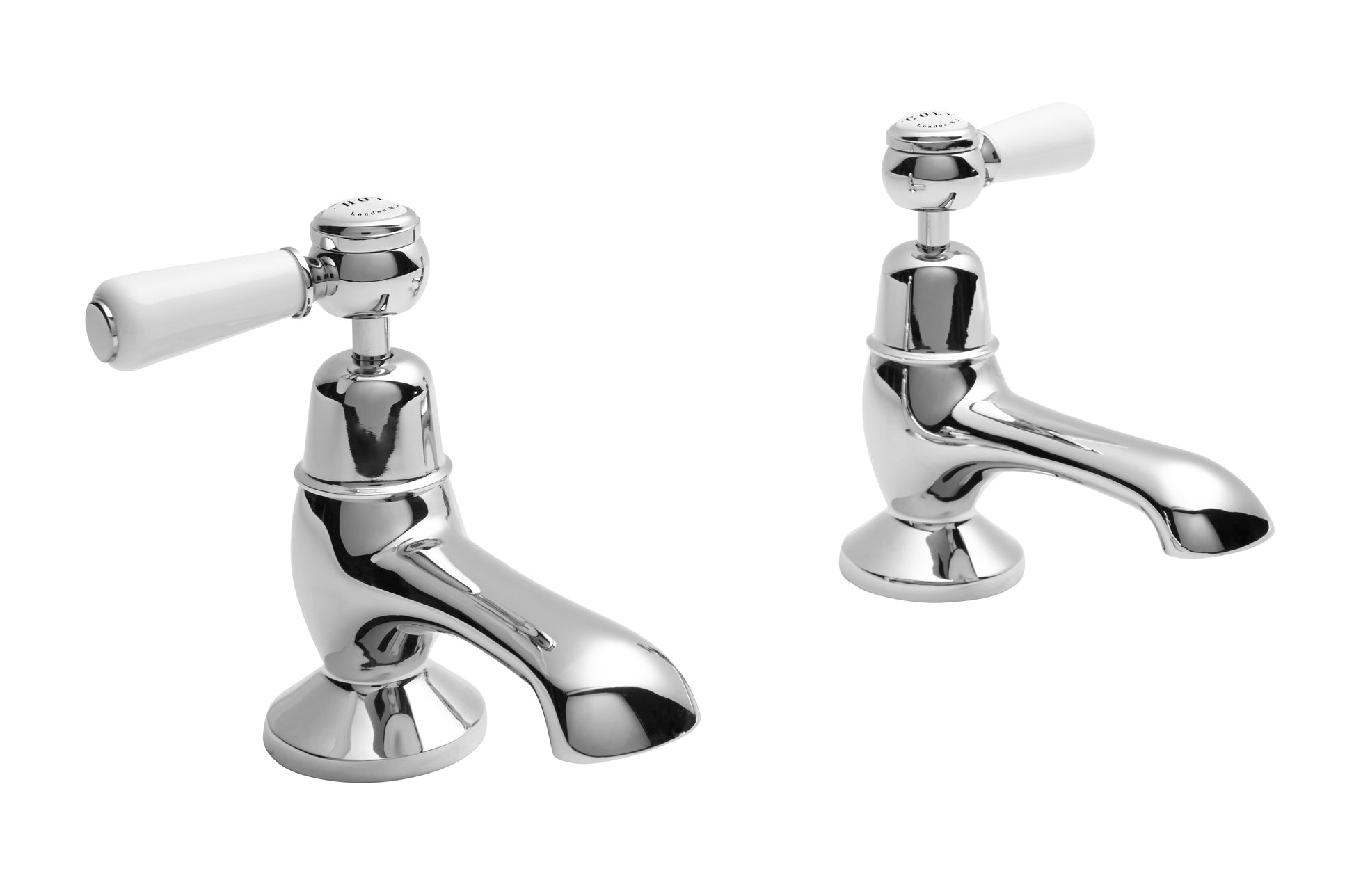 Image for Bayswater White Bath Taps - BAYT302