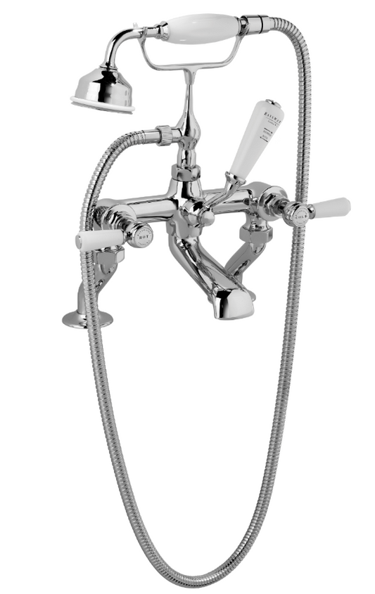 Image for Bayswater White Deck Mounted Bath Shower Mixer - BAYT304